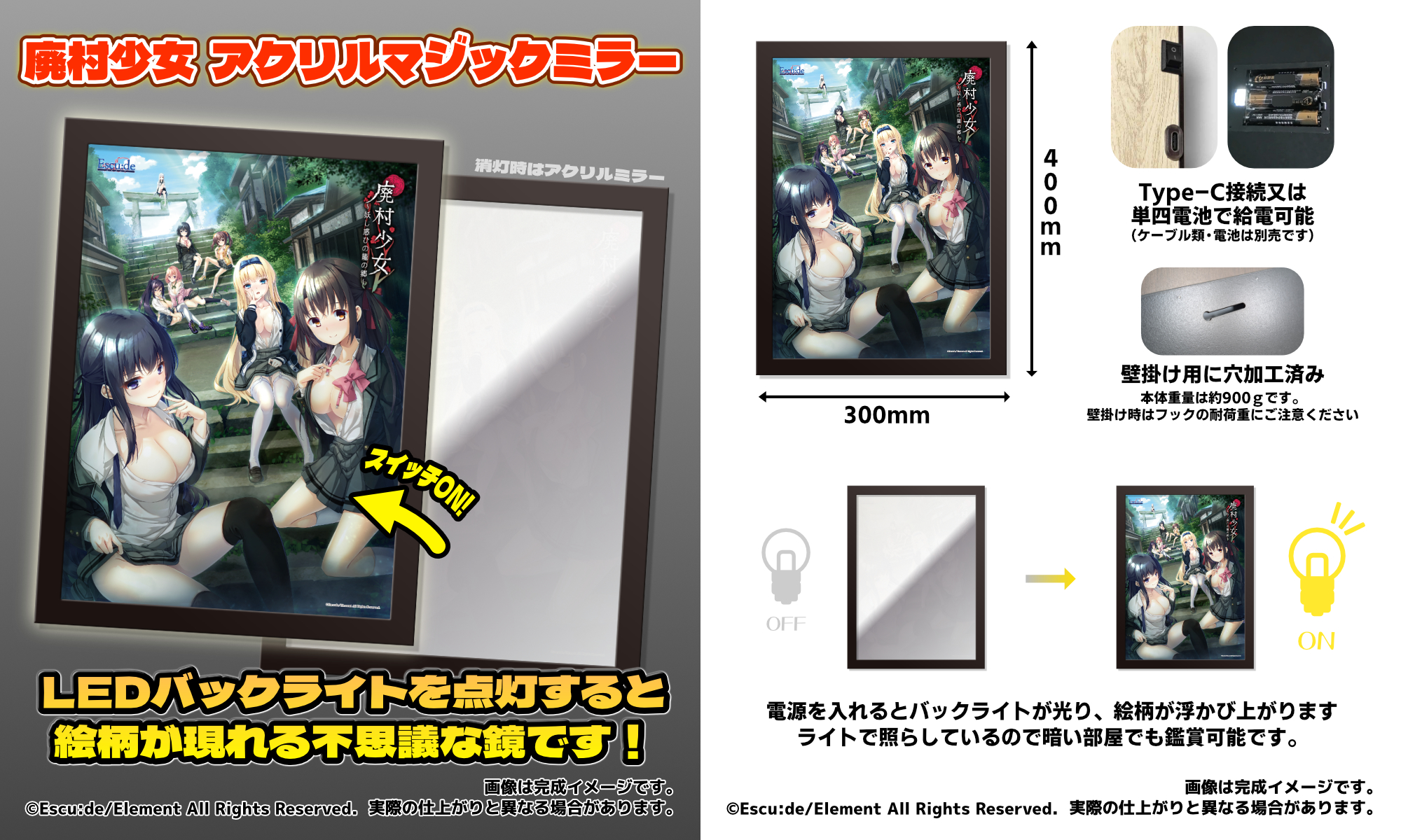 アクリルマジックミラー